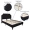 Flash Furniture Queen Size Black Fabric Platform Bed with Mattress SL-BM10-7-GG - alternate 9
